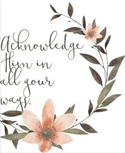 Acknowledge Him