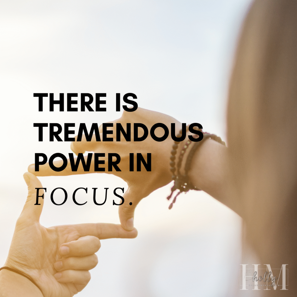 Photo of someone focusing to avoid distraction. There is tremendous power in focus.